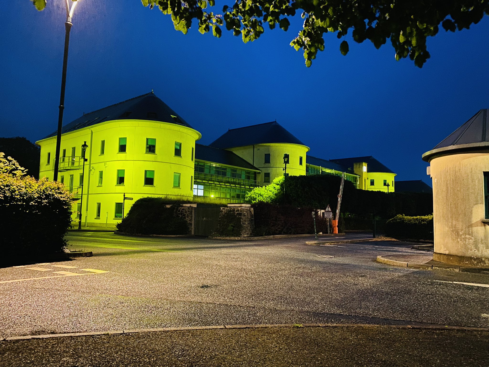 Pembrokeshire County Council lit up for st john's day